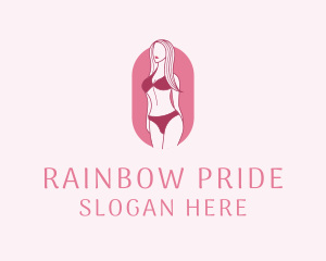 Bikini Woman Fashion logo design