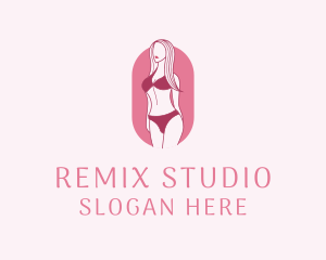 Bikini Woman Fashion logo design