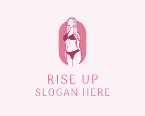 Bikini Woman Fashion logo design