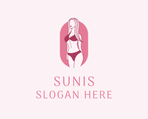 Bikini Woman Fashion logo design