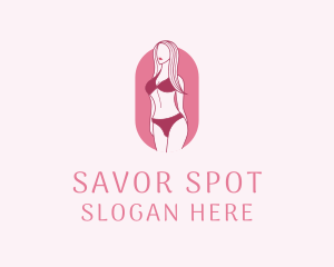 Bikini Woman Fashion logo design