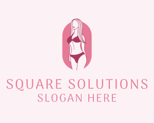 Bikini Woman Fashion logo design