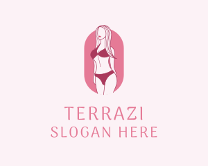 Bikini Woman Fashion logo design