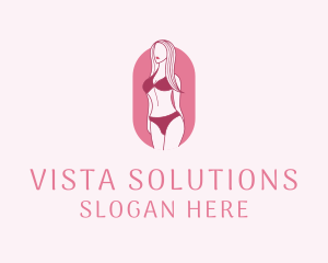 Bikini Woman Fashion logo design