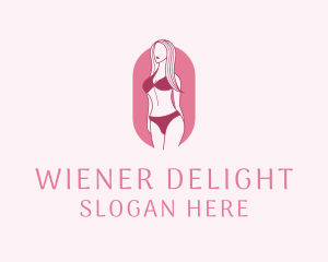 Bikini Woman Fashion logo design