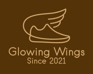 Brown Wing Shoe  logo design