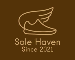 Brown Wing Shoe  logo design