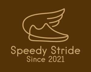 Sprinter - Brown Wing Shoe logo design