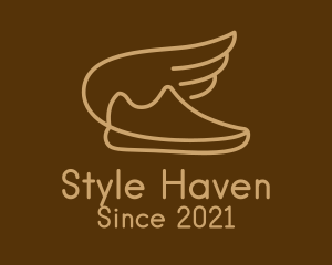 Shoe - Brown Wing Shoe logo design