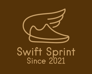 Brown Wing Shoe  logo design