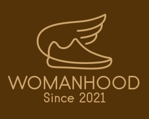 Women Apparel - Brown Wing Shoe logo design