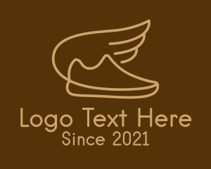 Foot Print - Brown Wing Shoe logo design