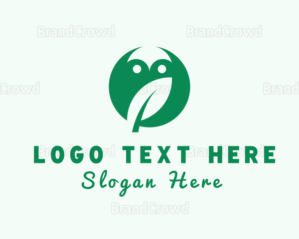 Natural Owl Leaf Logo