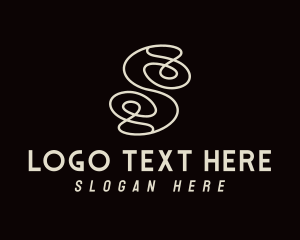 Beige - Doodle Letter S logo design