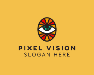 Mosaic Eye Sight logo design