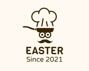 Frying Pan - Frying Pan Chef Face logo design