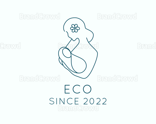 Flower Woman Baby Logo