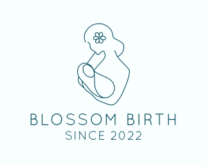 Obstetrician - Flower Woman Baby logo design