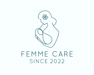 Gynecology - Flower Woman Baby logo design