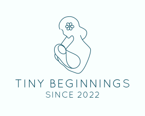 Neonatal - Flower Woman Baby logo design