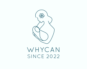 Doula - Flower Woman Baby logo design