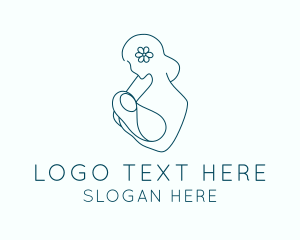 Flower Woman Baby Logo