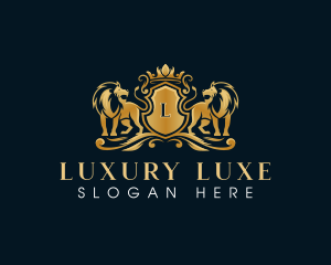 Crown Lion Luxury logo design