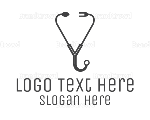 Dietician Food Stethoscope Logo