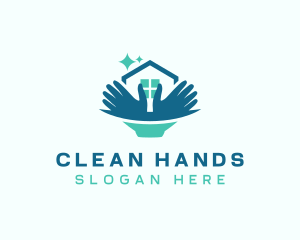 Hand Housekeeping Disinfection logo design