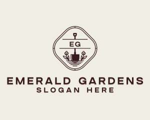 Lawn Gardening Shovel logo design