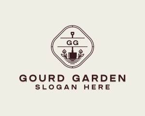 Lawn Gardening Shovel logo design