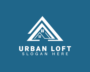 Loft - House Roofing Realtor logo design