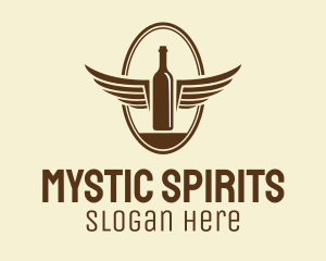 Liquor Wing Bottle logo design