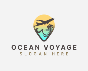 Travel Airplane Vacation logo design