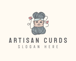 Crochet Yarn Lady logo design