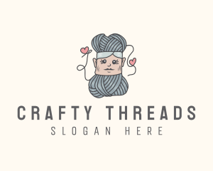 Crochet Yarn Lady logo design