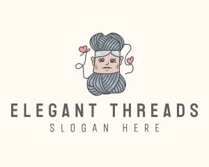 Crochet Yarn Lady logo design