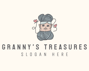 Grandmother - Crochet Yarn Lady logo design