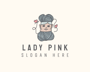 Crochet Yarn Lady logo design