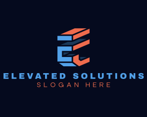 Industrial Construction Letter E logo design