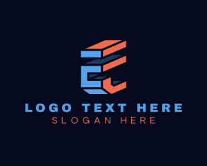 Fabrication - Industrial Construction Letter E logo design