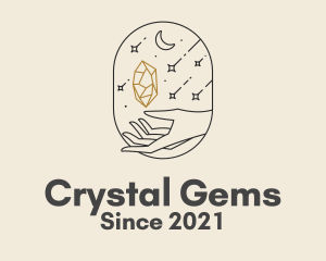 Aesthetic Crystal Hand  logo design