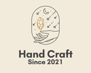 Hand - Aesthetic Crystal Hand logo design