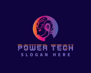 Cyber Tech Human Ai logo design