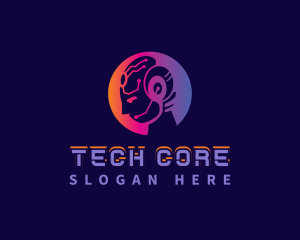 Cyber Tech Human Ai logo design