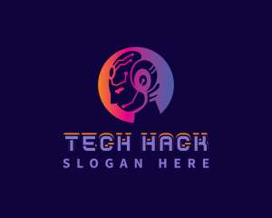 Cyber Tech Human Ai logo design