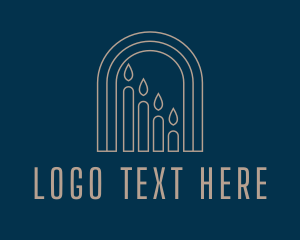 Religious - Pillar Candle Decoration logo design