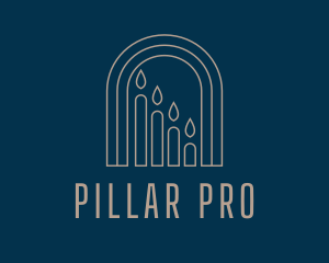 Pillar Candle Decoration logo design