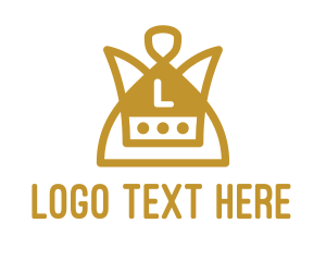 Gold Crown - Gold Monarchy Lettermark logo design