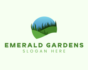 Grass Lawn Field logo design